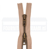 Rits dubbel deelbaar | Opti | metaal M60 brons | 60 cm | 886 beige Dubbel Deelbare Rits OPTI - DD - M60 - BRONS - 60 - CM - 886 - BEIGE